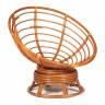 Кресло-качалка Папасан/Papasan (W 23/01 B) /с подушкой/ 115х78х104см, коньячный, ткань коричневый, 3м7-147 Cognac (коньяк)