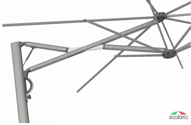 Зонт профессиональный 2.9х2.9 м Astro Titanium титан, слоновая кость 2900х2900 мм