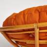 Кресло-качалка Папасан/Papasan (W 23/01 B) /с подушкой/ 115х78х104см, медовый, ткань оранжевый, с 23 Honey (мед)