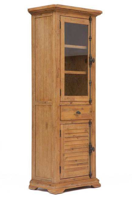Витрина Secret de Maison Авиньон/Avignon (мод. PRO-L03) массив акации, 195х70х45см, натуральный антик Натуральный (Brushed Ash color) дерево акация