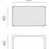 Столик пластиковый журнальный Net Table 100 коралловый 1000х600х400 мм