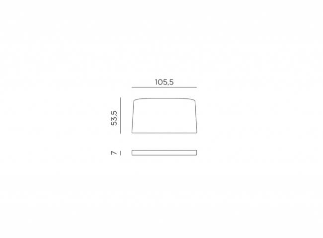Подушка для дивана Net Bench белый 535х1055х70 мм